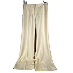 Arden B Luxury Pants Women's 8 Wide Legs Satin Lined LKNU High Waist Ivory Cream